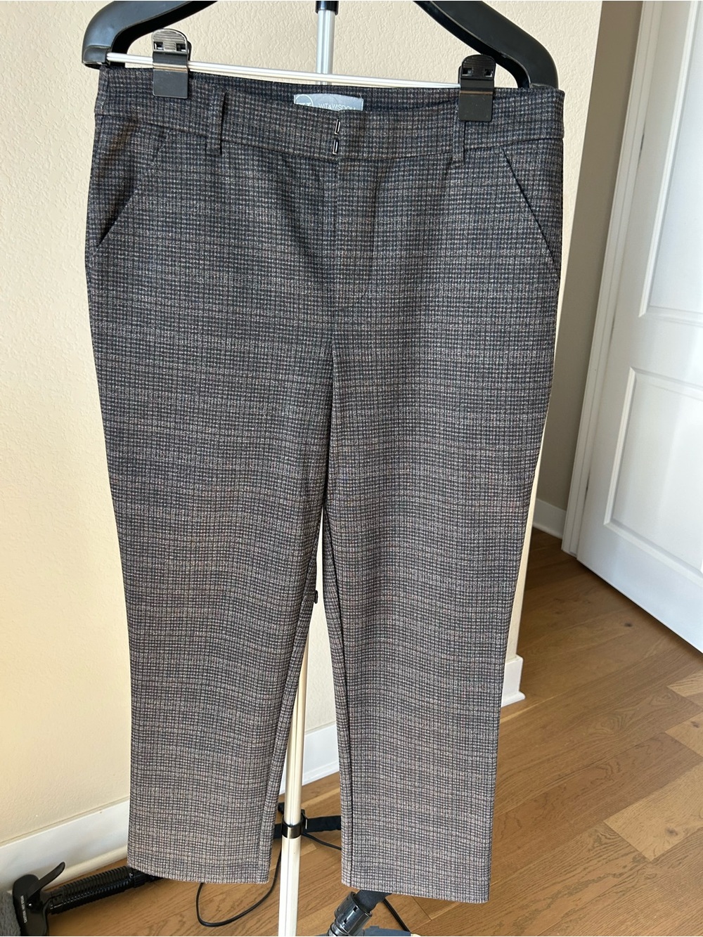 Wit & Wisdom Women’s Charcoal Plaid Tailored Dress Pants